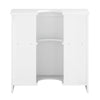 SoBuy BZR108-II-W Dulap sub chiuvetă pentru baie, Dulap sub lavoar, Dulap sub lavoar (chiuvetă), Dulap sub chiuvetă de bucătărie, Mască lavoar cu 2 uși, 60x30x60 cm, Alb