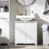 SoBuy BZR108-II-W Dulap sub chiuvetă pentru baie, Dulap sub lavoar, Dulap sub lavoar (chiuvetă), Dulap sub chiuvetă de bucătărie, Mască lavoar cu 2 uși, 60x30x60 cm, Alb