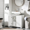 SoBuy BZR108-II-W Dulap sub chiuvetă pentru baie, Dulap sub lavoar, Dulap sub lavoar (chiuvetă), Dulap sub chiuvetă de bucătărie, Mască lavoar cu 2 uși, 60x30x60 cm, Alb