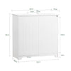 SoBuy Mobile Sublavabo Baie CABINET BAZĂ PENTRU SCURTĂ CU 2 Uși albe 60x30x60cm BZR108-W