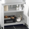 SoBuy Mobile Sublavabo Baie CABINET BAZĂ PENTRU SCURTĂ CU 2 Uși albe 60x30x60cm BZR108-W