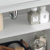 SoBuy Mobile Sublavabo Baie CABINET BAZĂ PENTRU SCURTĂ CU 2 Uși albe 60x30x60cm BZR108-W