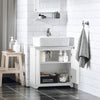 SoBuy Mobile Sublavabo Baie CABINET BAZĂ PENTRU SCURTĂ CU 2 Uși albe 60x30x60cm BZR108-W