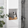SoBuy BZR109-W Dulap Coloană de Baie - Dulap Înalt de Baie Îngust cu Rafturi Reglabile și Compartiment Deschis - Mobilier de Depozitare din Lemn, Alb, 30 x 170 x 30 cm