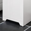 SoBuy BZR109-W Dulap Coloană de Baie - Dulap Înalt de Baie Îngust cu Rafturi Reglabile și Compartiment Deschis - Mobilier de Depozitare din Lemn, Alb, 30 x 170 x 30 cm