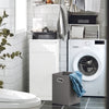 SoBuy Spălătorie Mobilă cu deschidere de baschet pentru ușă de deschidere, coș portabianchery cu sertar, dulap de baie alb 40x39x86cm BZR110-W