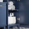 SoBuy BZR112-B Dulap de baie tip coloană, cu 3 rafturi deschise, dulap cu ușă și sertar, mobilier mic de depozitare pentru baie, pentru spații înguste, 35 x 30 x 170 cm
