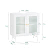 SoBuy Sottolavabo Mobile cu uși de sticlă 60x30x58cm BZR115-W (copie)