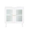 SoBuy Sottolavabo Mobile cu uși de sticlă 60x30x58cm BZR115-W (copie)