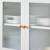 SoBuy BZR115-II-W Meuble sous Lavabo Salle de Bain, Armoire de Rangement pour Vasque sur Pieds avec 2 Portes en Verre