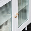 SoBuy Sublavabo mobil cu uși de sticlă dulap mobil Mobile Sublavabo alb 60x30x58cm BZR115-W