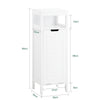 SoBuy BZR122-W Dulap de baie cu coș de rufe – Dulap de baie compact cu sac rabatabil – Dulap de depozitare din lemn, cu economie de spațiu, Alb, 30 x 90 x 30 cm