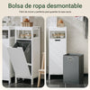 SoBuy BZR122-W Dulap de baie cu coș de rufe – Dulap de baie compact cu sac rabatabil – Dulap de depozitare din lemn, cu economie de spațiu, Alb, 30 x 90 x 30 cm