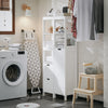 SoBuy Dulap înalt cu pachete pliante pentru baie Bender Dulap de baie alb 30x30x145cm BZR123-W