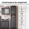 SoBuy BZR124-DG Dulap înalt cu coș de rufe – Dulap de baie, spațiu de depozitare îngust, raft de baie, dulap mic pentru toaletă, gri, 40x170x38 cm