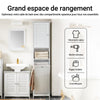 SoBuy BZR124-W Dulap Coloană cu Coș de Rufe – Dulap de Baie, Raft Îngust, Etajeră de Baie, Dulap Toaletă Mic, Alb 40x170x38 cm
