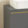 SoBuy BZR129-HG Meuble sous Lavabo, Meuble sous Vasque avec 2 Portes et 2 Étages, Meuble sur Pied de Salle de Bain, Placard Armoire