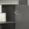 SoBuy BZR129-HG Meuble sous Lavabo, Meuble sous Vasque avec 2 Portes et 2 Étages, Meuble sur Pied de Salle de Bain, Placard Armoire
