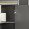 SoBuy Dulap Sottolavabo cu 2 uși pliante dulap pentru baie dulap gri chiuvetă 75x35x65cm BZR129-HG