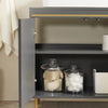 SoBuy BZR129-HG Meuble sous Lavabo, Meuble sous Vasque avec 2 Portes et 2 Étages, Meuble sur Pied de Salle de Bain, Placard Armoire