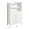 SoBuy BZR13-W Dulap de Baie – Mobilier de Baie Îngust cu Rafturi și Uși, Comodă de Depozitare pentru Hol și Living din Lemn, Economie de Spațiu, Alb, 60 x 90 x 26 cm