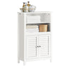 SoBuy BZR13-W Dulap de Baie – Mobilier de Baie Îngust cu Rafturi și Uși, Comodă de Depozitare pentru Hol și Living din Lemn, Economie de Spațiu, Alb, 60 x 90 x 26 cm
