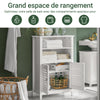 SoBuy BZR13-W Dulap de Baie – Mobilier de Baie Îngust cu Rafturi și Uși, Comodă de Depozitare pentru Hol și Living din Lemn, Economie de Spațiu, Alb, 60 x 90 x 26 cm