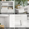 SoBuy BZR13-W Dulap de Baie – Mobilier de Baie Îngust cu Rafturi și Uși, Comodă de Depozitare pentru Hol și Living din Lemn, Economie de Spațiu, Alb, 60 x 90 x 26 cm