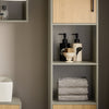 SoBuy BZR131-NG Meuble Colonne de Salle de Bain, Armoire Haute, Meuble Salle de Bain Colonne Rangement Placard