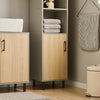 SoBuy BZR131-NG Meuble Colonne de Salle de Bain, Armoire Haute, Meuble Salle de Bain Colonne Rangement Placard