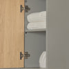 SoBuy BZR131-NG Meuble Colonne de Salle de Bain, Armoire Haute, Meuble Salle de Bain Colonne Rangement Placard