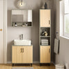 SoBuy BZR131-NG Meuble Colonne de Salle de Bain, Armoire Haute, Meuble Salle de Bain Colonne Rangement Placard