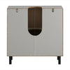 SoBuy BZR133-NG Meuble sous Lavabo, Meuble sous Vasque, Meuble Salle de Bain avec 2 Portes et 2 Étages, Placard de Rangement