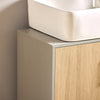 SoBuy BZR133-NG Meuble sous Lavabo, Meuble sous Vasque, Meuble Salle de Bain avec 2 Portes et 2 Étages, Placard de Rangement