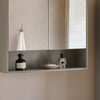 SoBuy BZR134-NG Armoire Murale de Salle de Bain avec Miroir, Meuble de Toilette Suspendue Placard de Rangement
