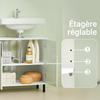 SoBuy BZR139-GR Dulap pentru lavoar Dulap sub chiuvetă cu 2 uși și raft reglabil | Pre-vânzare