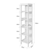 SoBuy BZR14-W Dulap înalt de baie, etajeră de sine stătătoare, dulap înalt de depozitare cu 6 niveluri - L30cm x A30cm x H139cm