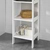 SoBuy BZR14-W Dulap înalt de baie, etajeră de sine stătătoare, dulap înalt de depozitare cu 6 niveluri - L30cm x A30cm x H139cm