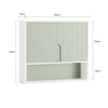 Prévente SoBuy BZR140-GR Armoire Murale, Placard de Rangement Suspendu Salle de Bain, Meuble Haut