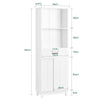 SoBuy BZR141-W Armoire de Salle de Bain Meuble Colonne Meuble de Rangement de Salle de Bain Armoire Haute