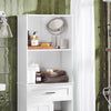 SoBuy BZR141-W Armoire de Salle de Bain Meuble Colonne Meuble de Rangement de Salle de Bain Armoire Haute