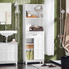 SoBuy Dulap de baie High Dulard Coloană pentru baie Dulap de baie Dulap înalt, Dulap alb 56x30x165cm BZR141-W