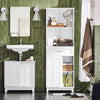SoBuy BZR141-W Armoire de Salle de Bain Meuble Colonne Meuble de Rangement de Salle de Bain Armoire Haute