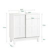 SoBuy BZR142-W Meuble Sous Lavabo Salle de Bain Meuble Sous Vasque Armoire de Rangement pour Vasque