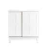 SoBuy Dulap de baie Dulap de mobilier cu 2 uși glisante Dulap de baie Suport alb Suppunere 60x30x61cm BZR142-W