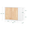 SoBuy BZR144-WN Armoire Murale, Placard de Rangement, Meuble Haut avec 2 Portes, Étagère latérale et Ouverte