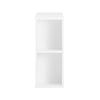 SoBuy BZR144-WN Armoire Murale, Placard de Rangement, Meuble Haut avec 2 Portes, Étagère latérale et Ouverte