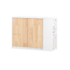 SoBuy BZR144-WN Armoire Murale, Placard de Rangement, Meuble Haut avec 2 Portes, Étagère latérale et Ouverte