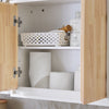 SoBuy BZR144-WN Armoire Murale, Placard de Rangement, Meuble Haut avec 2 Portes, Étagère latérale et Ouverte