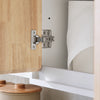 SoBuy BZR144-WN Armoire Murale, Placard de Rangement, Meuble Haut avec 2 Portes, Étagère latérale et Ouverte